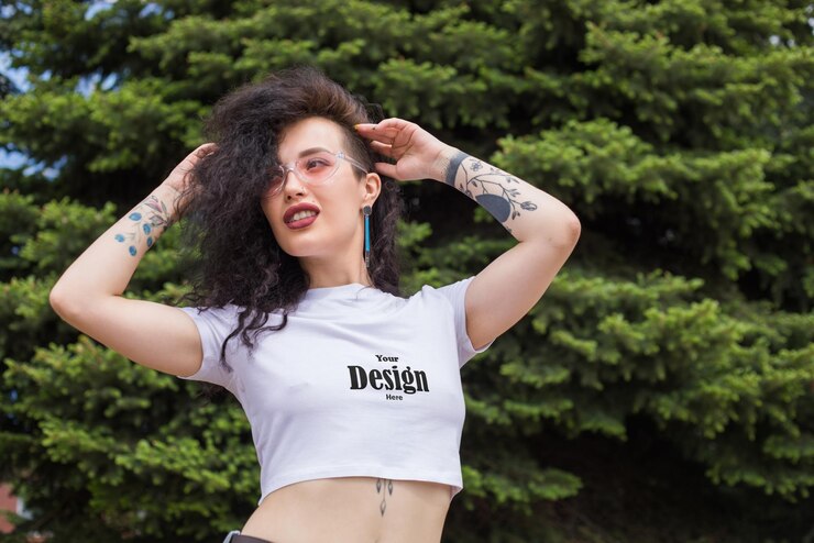 PSD mädchen-t-shirt-mockup