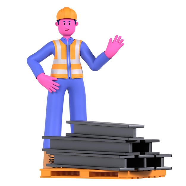 Männliche Stahlarbeiter im Baugewerbe