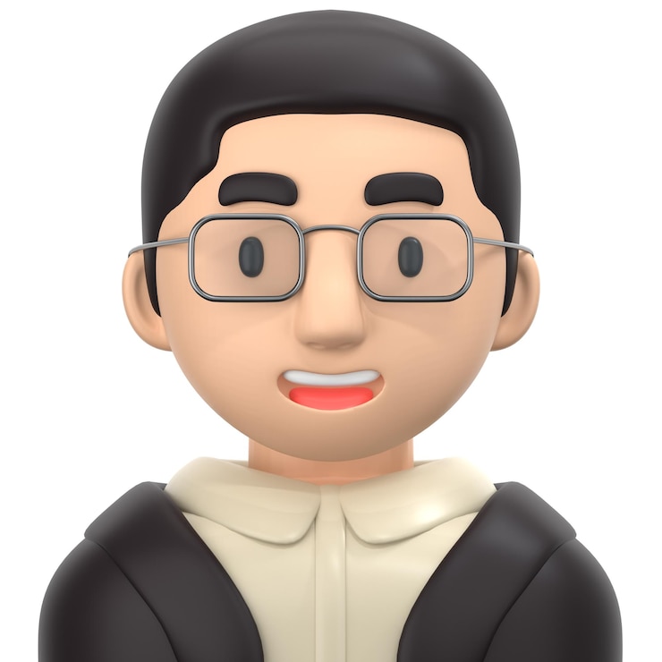 PSD maestro con gafas 3d icon ilustración low poly style