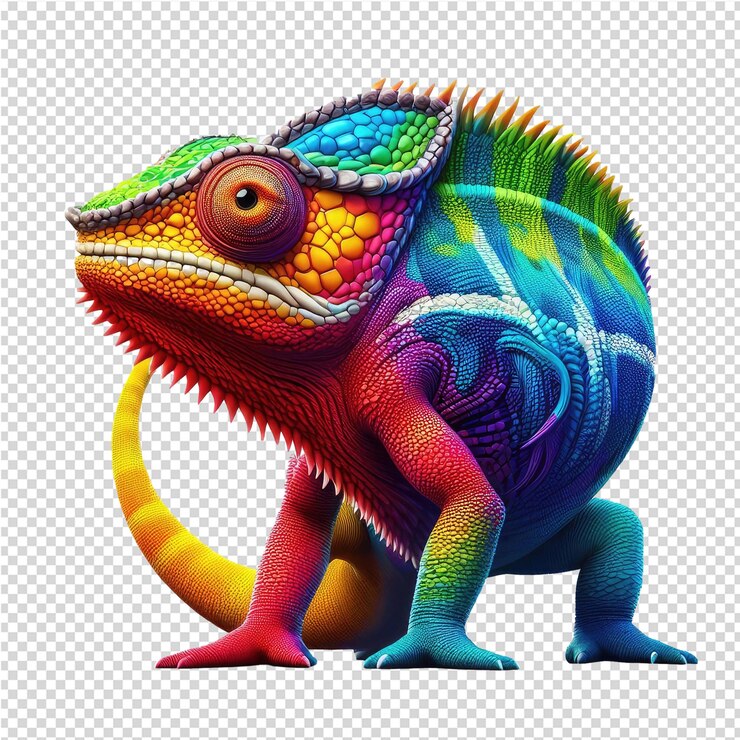 PSD un maestro de la imitación camaleón 3d