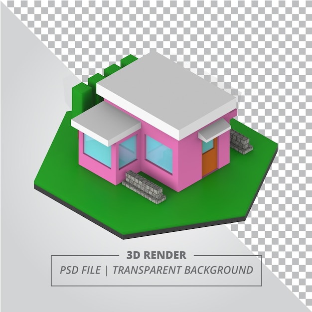 Magasin Isométrique 3d Fond Transparent