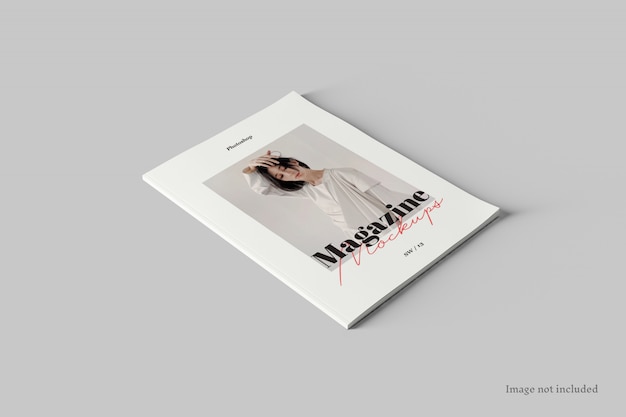 Magazin cover mockup perspective view