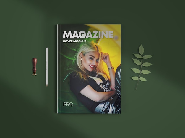 PSD magazin-cover-szene mockup