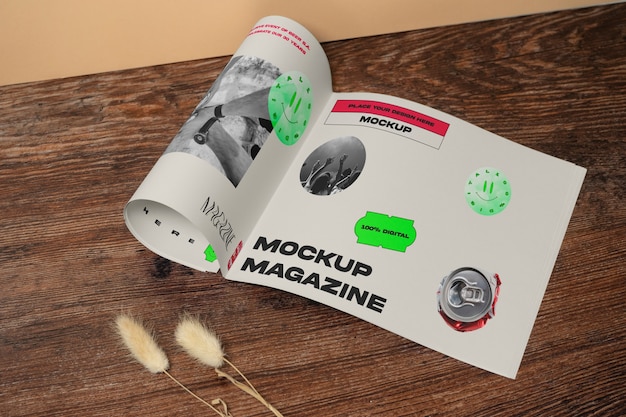 Magazin im studio-mockup