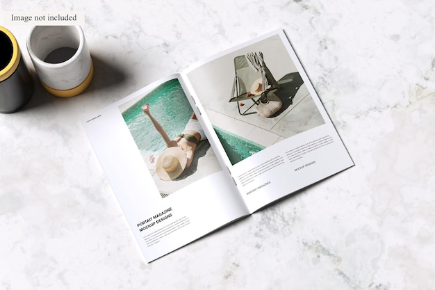 Magazin-Mockup für die Vorstellung Ihres Designs an Kunden