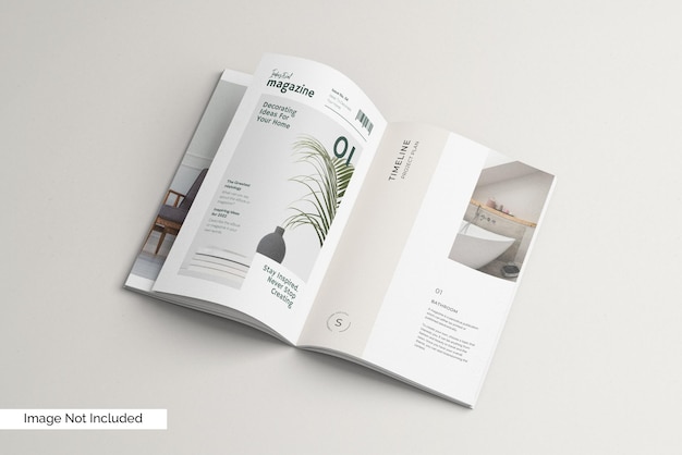 Magazin-Mockup oberster Blick