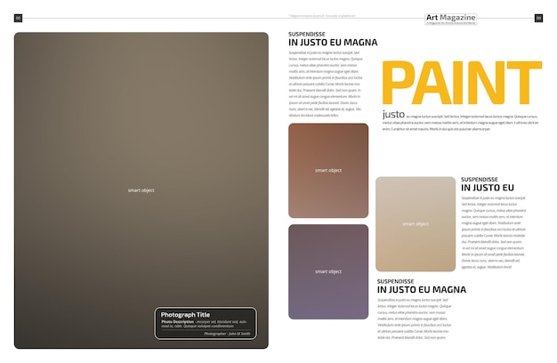 PSD magazine d'art psd