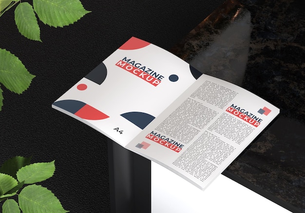 Magazinmodell mit Laubdesign