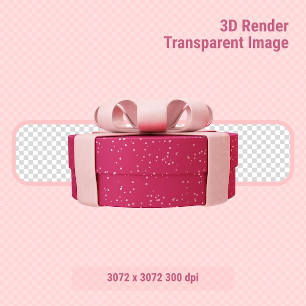 Magenta Pink Runde Geschenkbox 3D Render Illustration