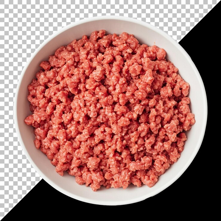 PSD mageres rindfleisch auf durchsichtigem hintergrund
