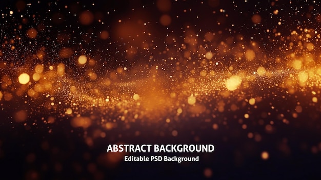 PSD magic shining gold dust fine shiny dust bokeh particles fall off slightly fantastic shimmer effec