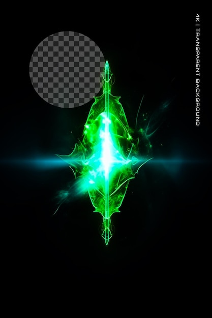 Magical Particles glowing spark lighting on transparent background