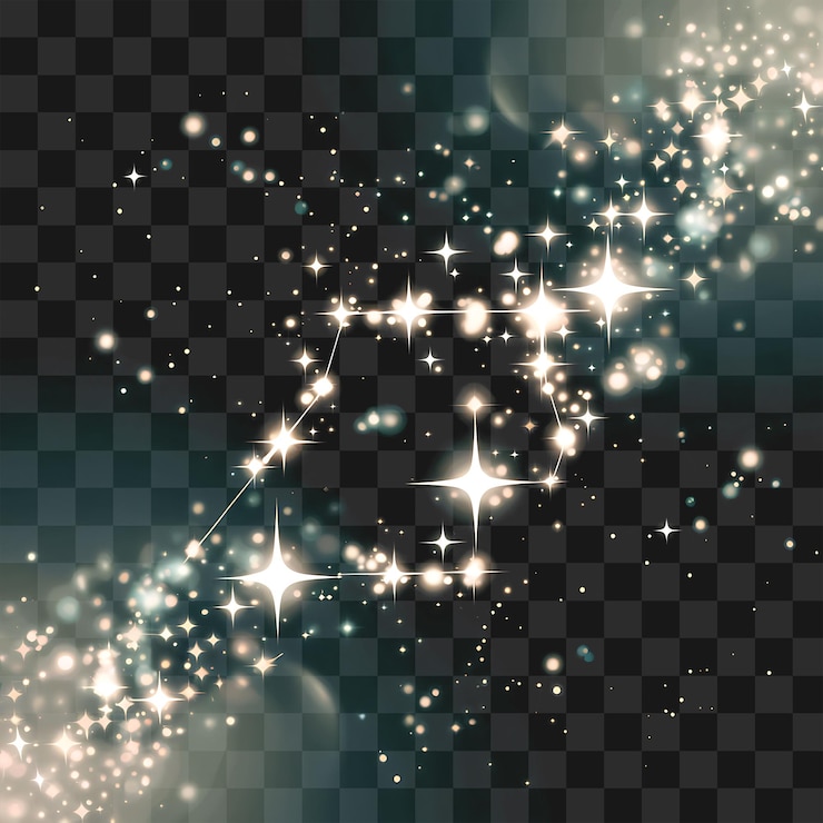 PSD magical star trail with shiny sparkles and glowing fantasy light png