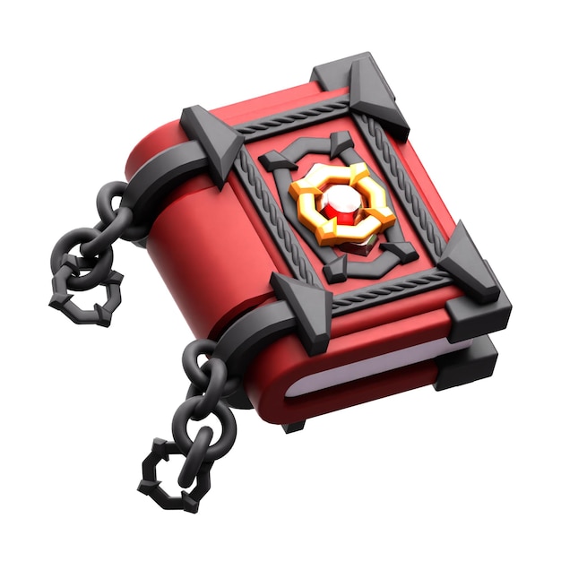 Magisches Buch-Symbol isoliert 3D-Render-Illustration