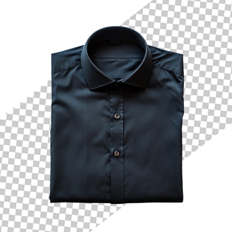 PSD maglietta di abito nero piegata mockup stile elegante moda uomini top netta indossare immagine pulita formale