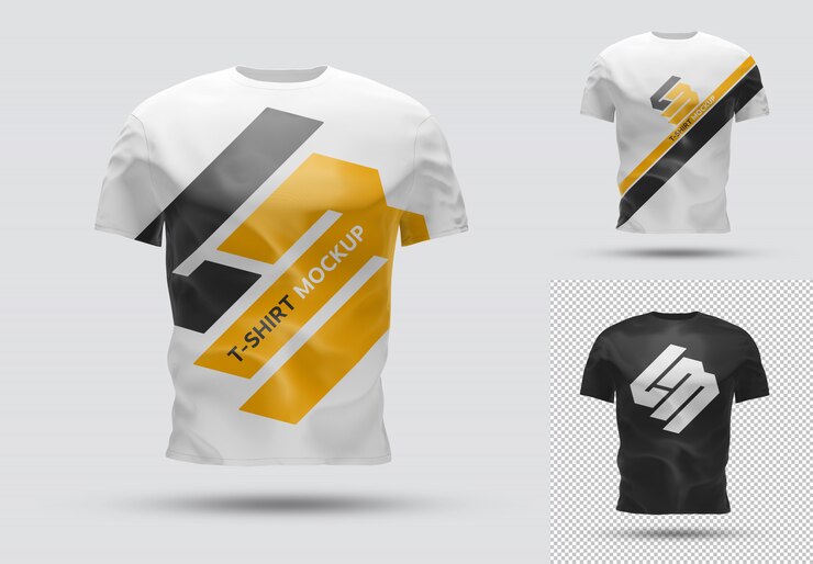 PSD maglietta isolata con ombra mockup