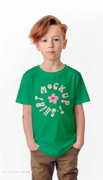 maglietta per bambini Mockup abbigliamento ragazzo psd