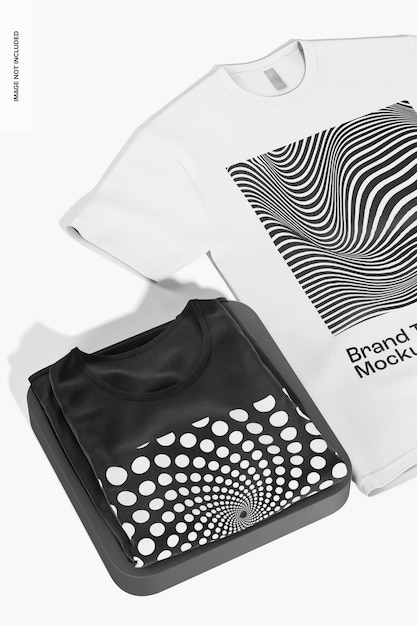 Magliette di marca Mockup Veduta dall'alto