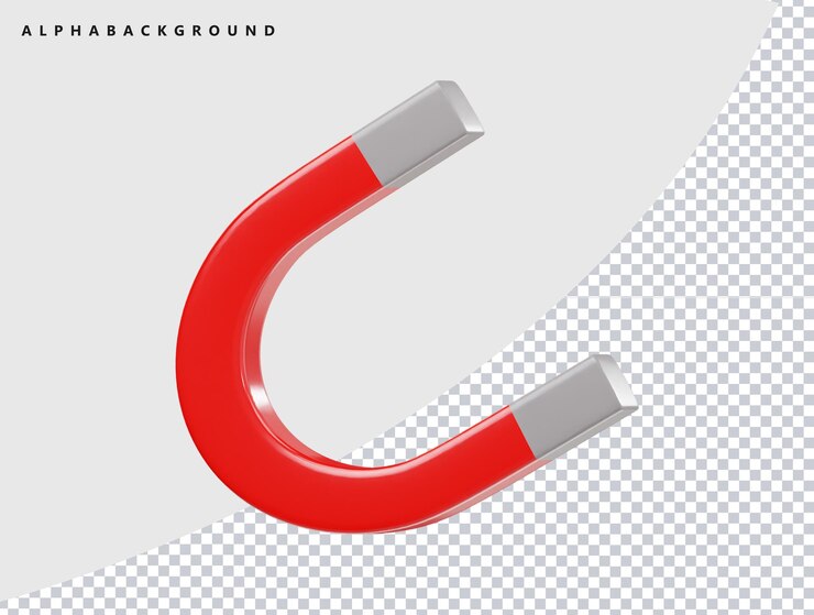 Magnet icon 3d render illustration