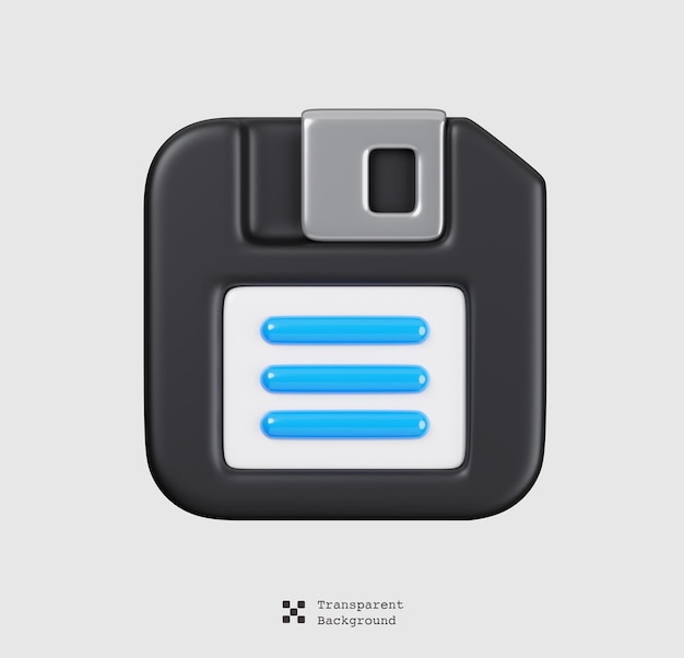 PSD magnetische diskette speichern isoliert allgemeines ui-icon-set-konzept 3d-render-illustration