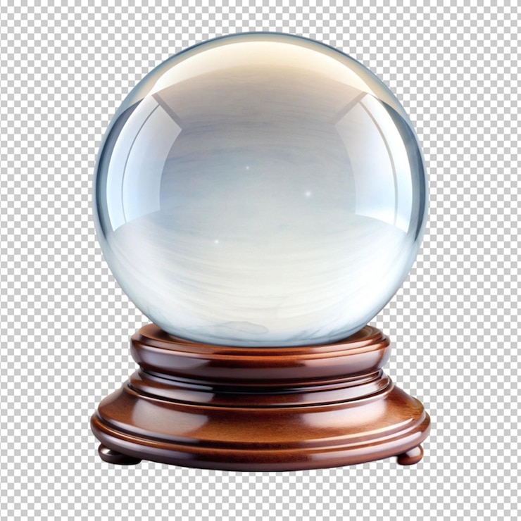 PSD magnífica bola de cristal aislada sobre un fondo transparente