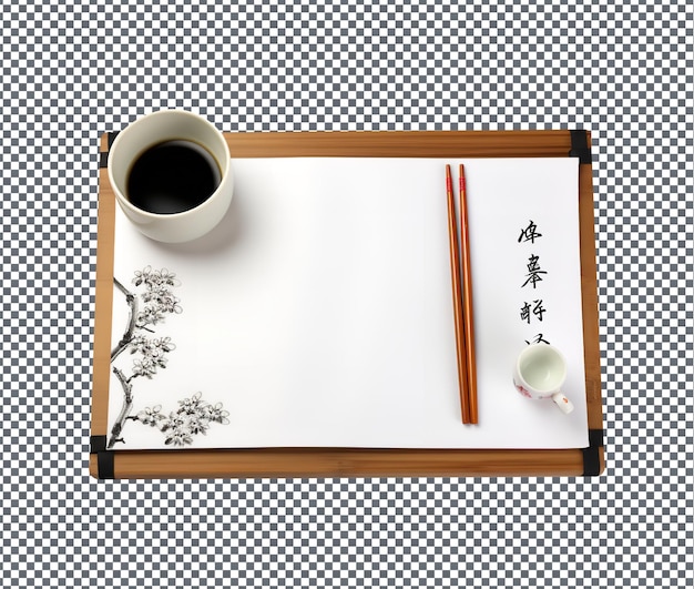 Magnífica caligrafía china aislada sobre fondo transparente