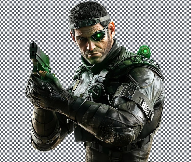 PSD la magnífica célula de sam fisher aislada sobre un fondo transparente