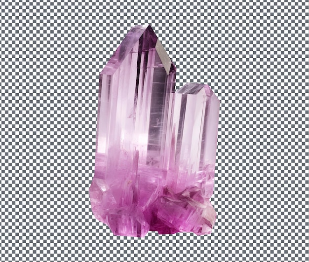 Magnífica Kunzite isolada em fundo transparente