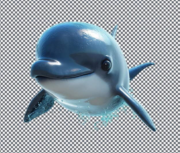 Magnífica marsopa vaquita aislada sobre un fondo transparente
