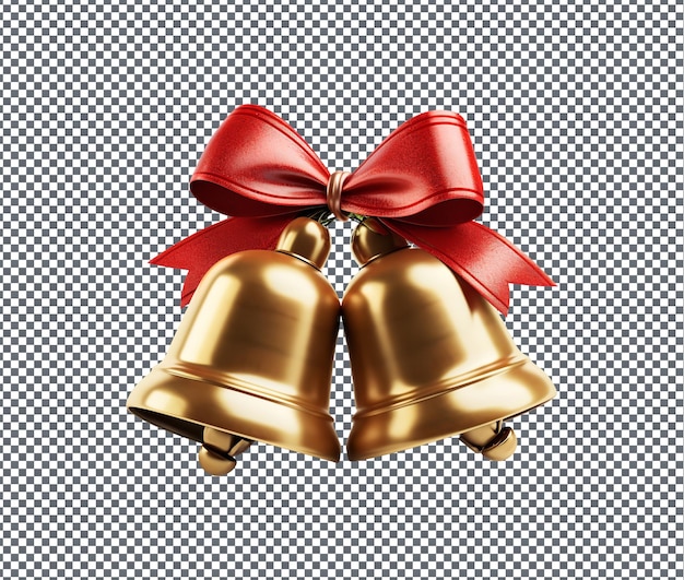 Magníficas campanas Jingle aisladas en un fondo transparente