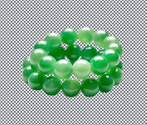 Magníficas pulseras de jade aisladas en un fondo transparente