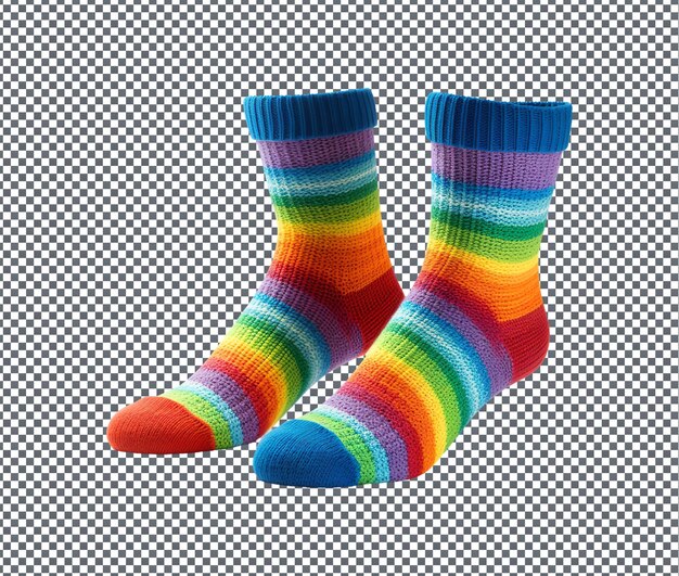 Magnificent blend rainbow socks isolado em fundo transparente