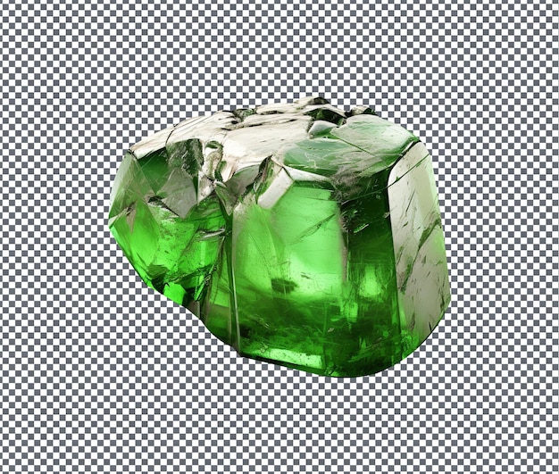 Magnificent Chrome Diopside isolated on transparent background