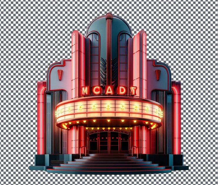 PSD magnificent cinema isolado em fundo transparente