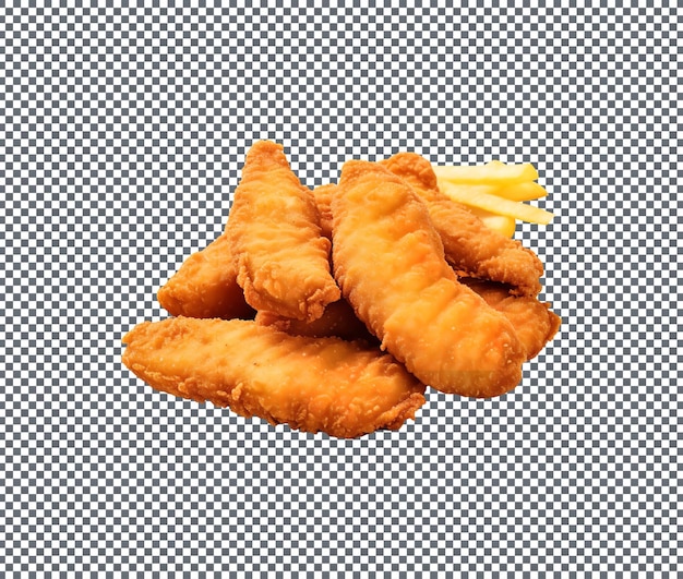 Magnificent Delicious Fried Catfish isoliert auf weißem Hintergrund