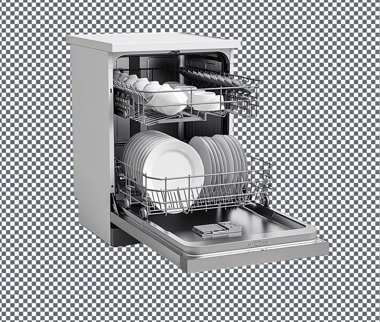 PSD magnificent dishwasher_ aislado en un fondo transparente