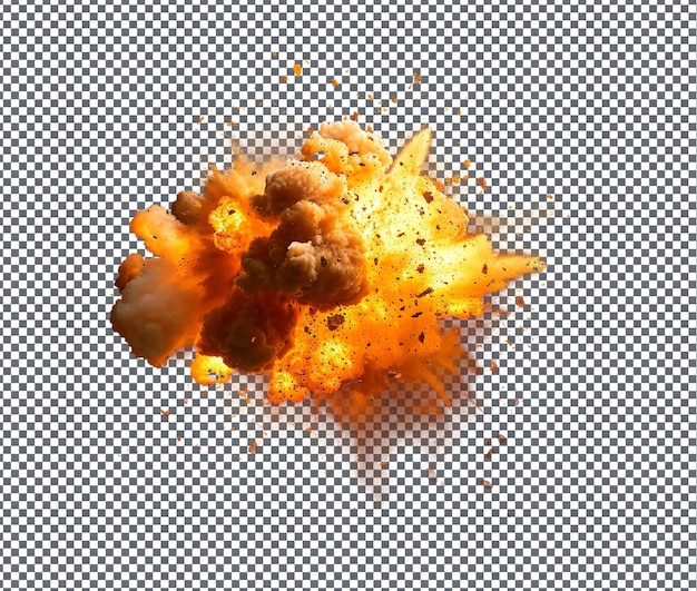 Magnificent explosion isolated on transparent background