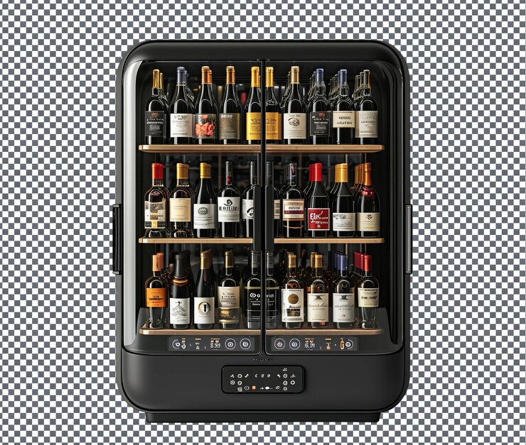 PSD magnificent powered wine selection aislado en un fondo transparente