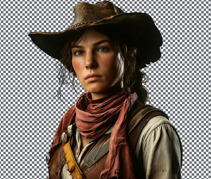 PSD magnificent red dead redemption 2 aislado en un fondo transparente