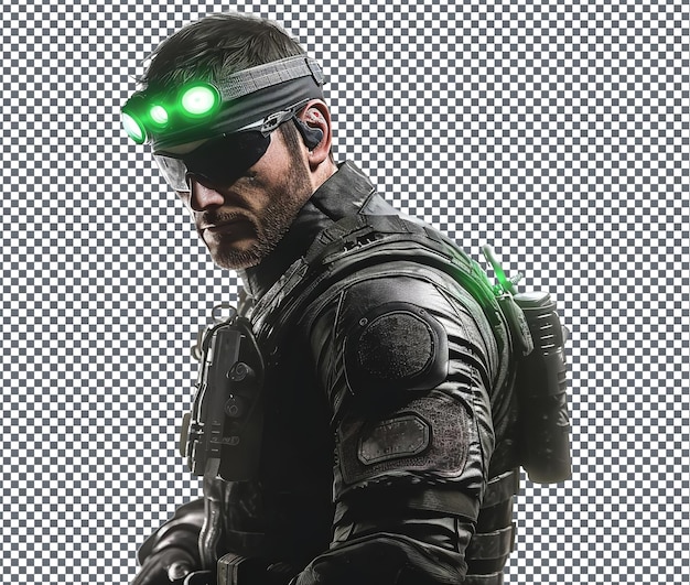 PSD magnificent sam fisher splinter isoliert auf durchsichtigem hintergrund