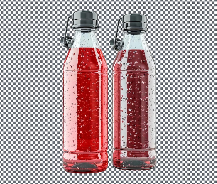 PSD magnifiche bottiglie d'acqua isolate su uno sfondo trasparente