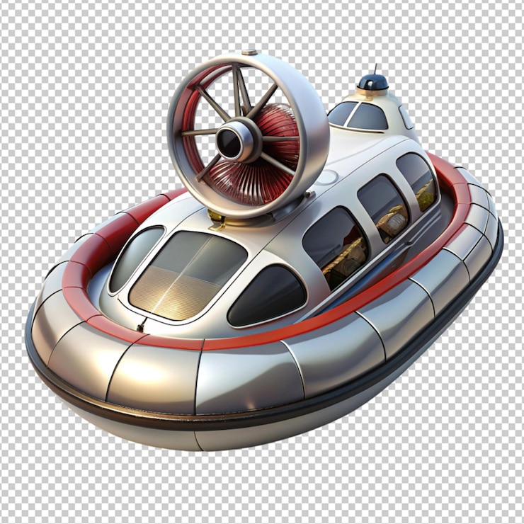 PSD magnífico aerodeslizador futurista diseñado aislado sobre un fondo transparente