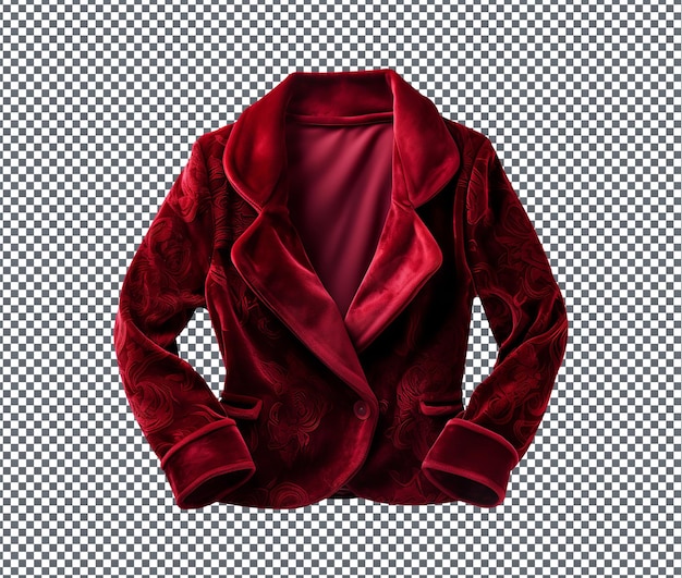 PSD magnífico cardigan de veludo isolado em fundo transparente