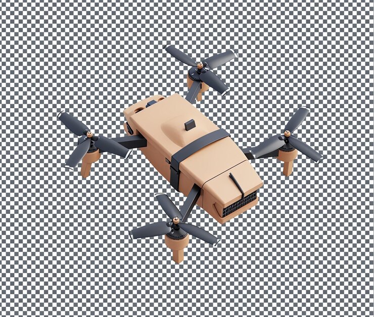 PSD magnífico dron aislado en un fondo transparente