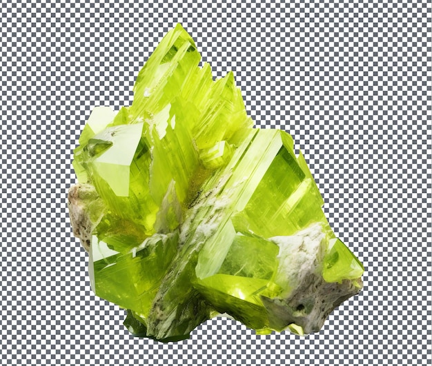 Magnifico Gaspeite isolato su sfondo trasparente