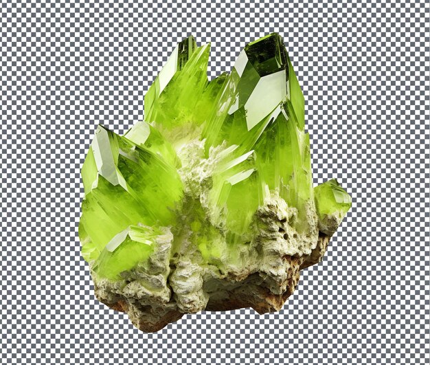 Magnifico Gaspeite isolato su sfondo trasparente