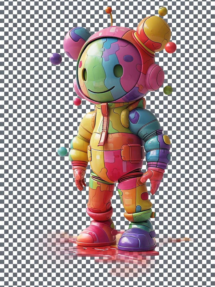 PSD magnífico jolly jigsaw aislado sobre un fondo transparente