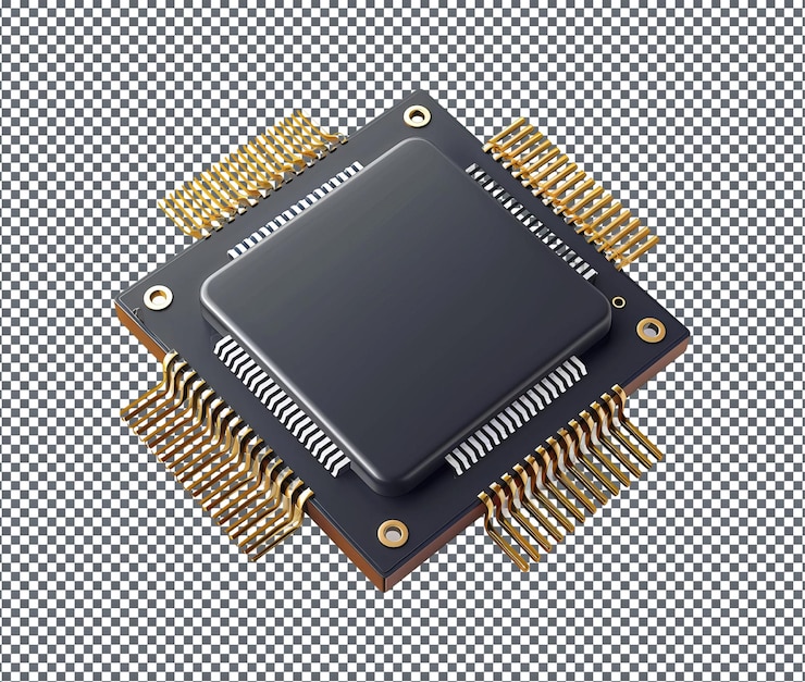 PSD magnífico microchip aislado sobre un fondo transparente