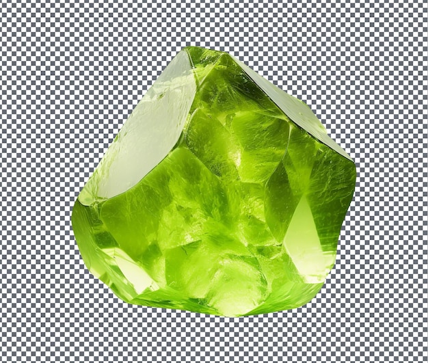 Magnifico Peridoto isolato su sfondo trasparente