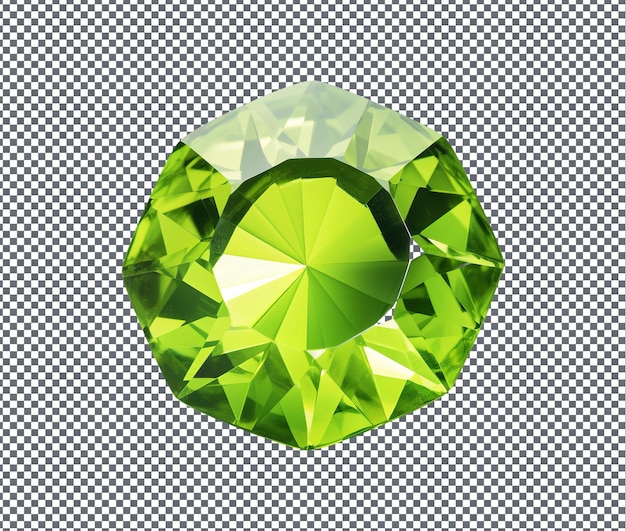 Magnifico Peridoto isolato su sfondo trasparente